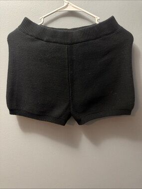 Black Knit Shorts, Fully Lined